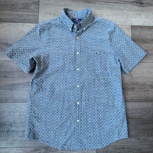 Vineyard Vines Cotton Slim Fit Tucker Short Sleeve Sailboat Shirt Office Preppy